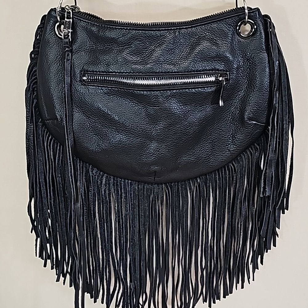 SORIAL CARLI FRINGE LEATHER SHOULDER BAG BFPM-12-222